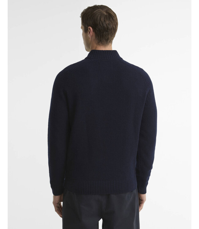 Barbour trui newtown half zip d. blauw mkn1774