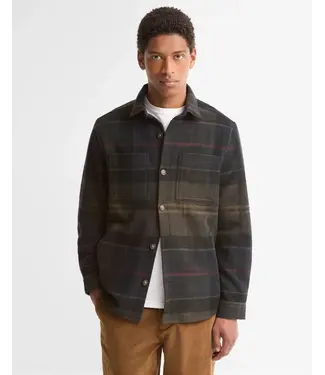 Barbour over-shirt woodland brushed blauw/groen
