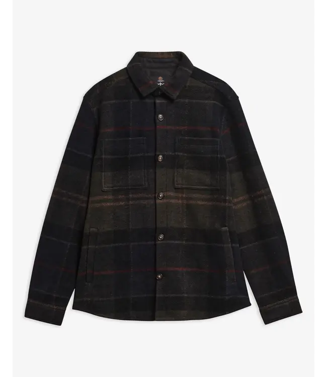 Barbour over-shirt woodland brushed blauw/groen mos0511