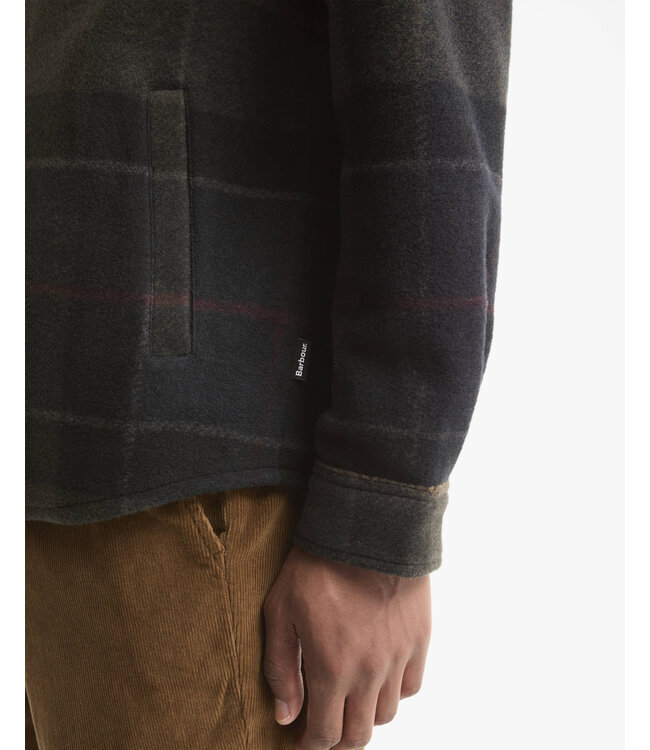 Barbour over-shirt woodland brushed blauw/groen mos0511