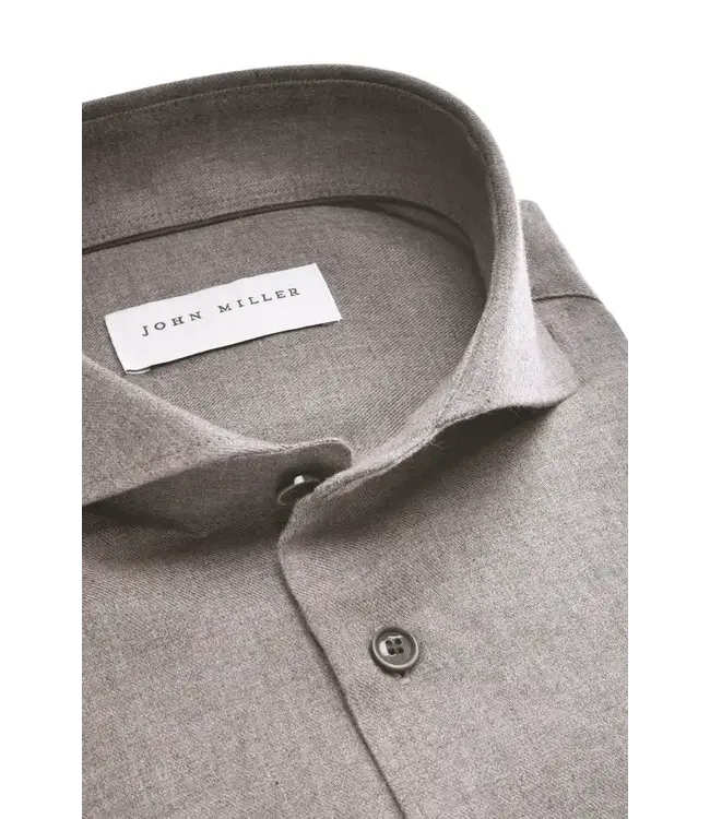 John Miller flanel dress-shirt sf beige 5142955-670-000-000