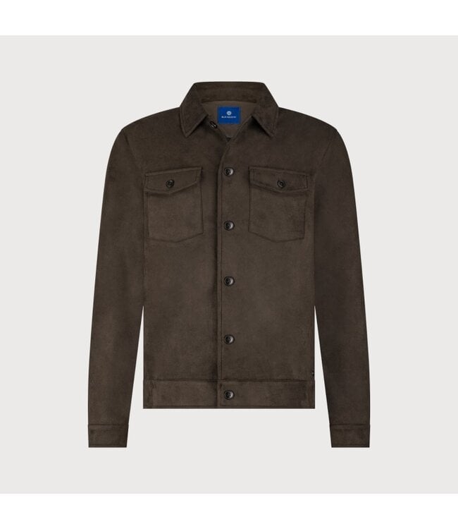 Blue Industry suede look shirt jacket milano brown m42 62052000