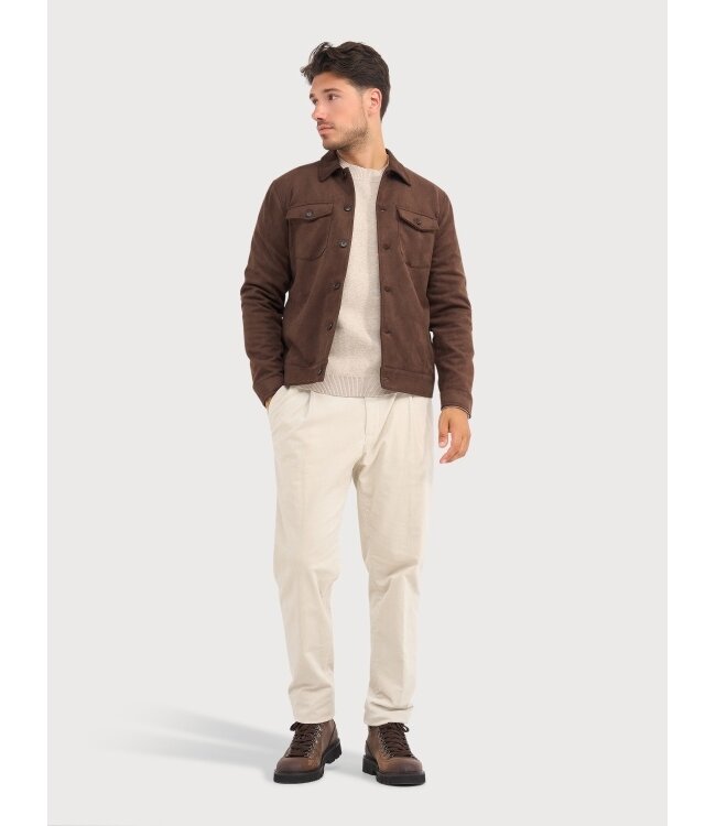 Blue Industry suede look shirt jacket milano brown m42 62052000