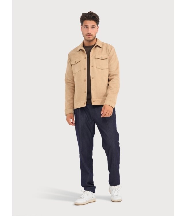 Blue Industry suede look shirt jacket milano beige m42 62052000