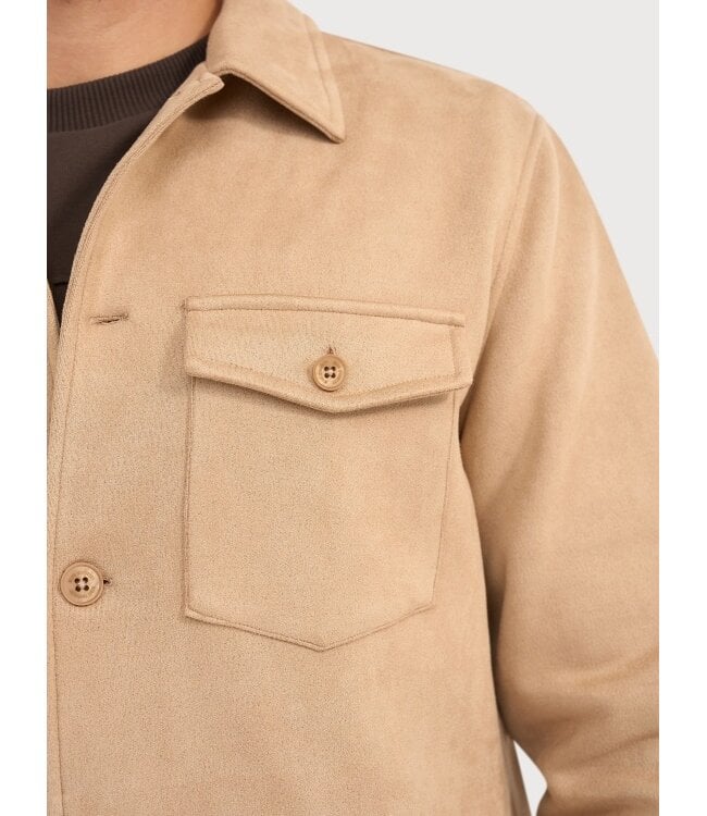Blue Industry suede look shirt jacket milano beige m42 62052000