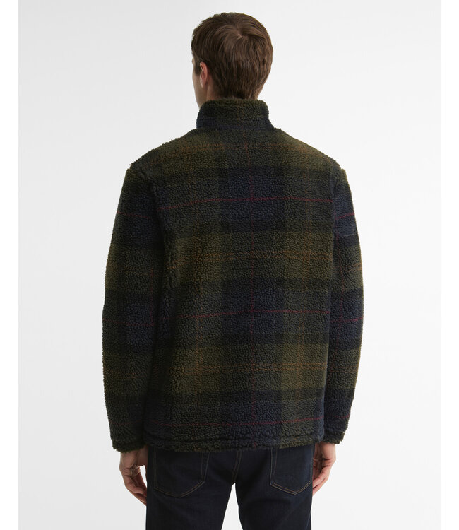 Barbour vest tartan fleece zip blauw/groen mfl0187 tn43