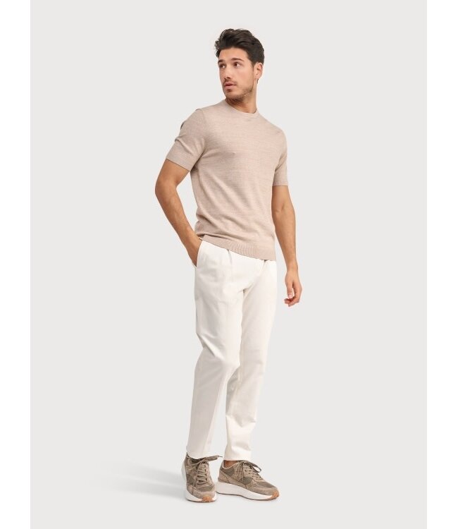 Blue Industry fijn gebreid T-shirt beige