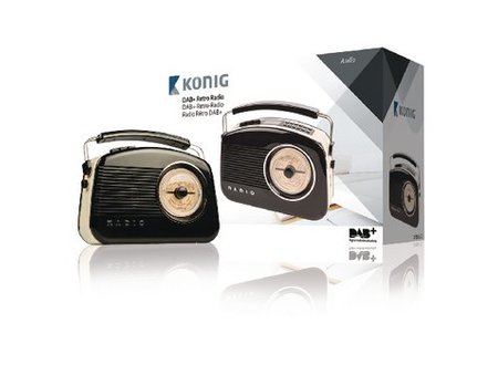 Draagbare DAB+ Radio FM / AM / DAB / DAB+ AUX Zwart König Draagbare DAB+ Radio FM / AM / DAB / DAB+ AUX Zwart