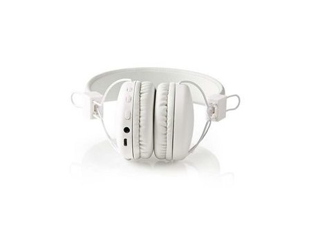 Draadloze hoofdtelefoon | Bluetooth® | On-ear | Opvouwbaar | Wit Nedis Draadloze hoofdtelefoon | Bluetooth® | On-ear | Opvouwbaar | Wit