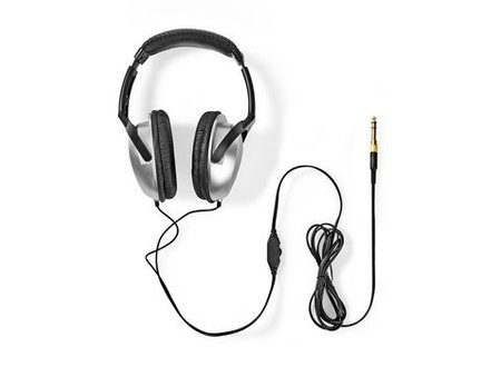 Over-ear Koptelefoon | bedraad 6,00 m | zilver/zwart Nedis Over-ear Koptelefoon | bedraad 6,00 m | zilver/zwart