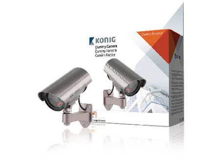 Bullet Dummy Camera IP44 Grijs König Bullet Dummy Camera IP44 Grijs
