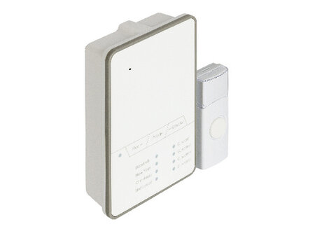Draadloze Deurbel Set Batterijgevoed 80 dB Wit/Grijs König Draadloze Deurbel Set Batterijgevoed 80 dB Wit/Grijs