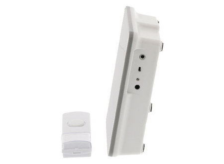 Draadloze Deurbel Set Batterijgevoed 80 dB Wit/Grijs König Draadloze Deurbel Set Batterijgevoed 80 dB Wit/Grijs