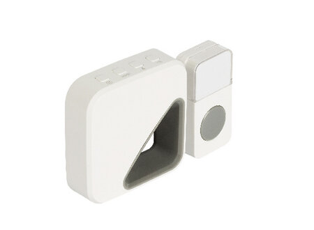 Draadloze Deurbel Set Batterijgevoed 85 dB Wit/Grijs König Draadloze Deurbel Set Batterijgevoed 85 dB Wit/Grijs
