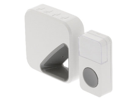 Draadloze Deurbel Set Batterijgevoed 85 dB Wit/Grijs König Draadloze Deurbel Set Batterijgevoed 85 dB Wit/Grijs