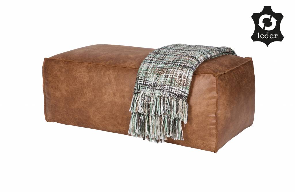 BePureHome Rodeo Poef 43x120x60 Cognac