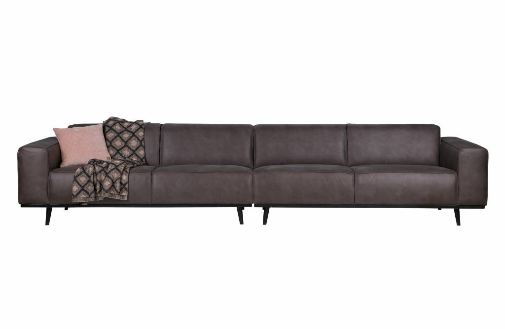 Statement Xl 4-zits Bank 360 Cm Eco Leer Grijs