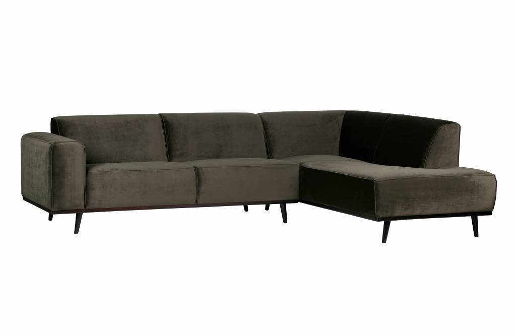 Statement Hoekbank Rechts Velvet Warm Groen