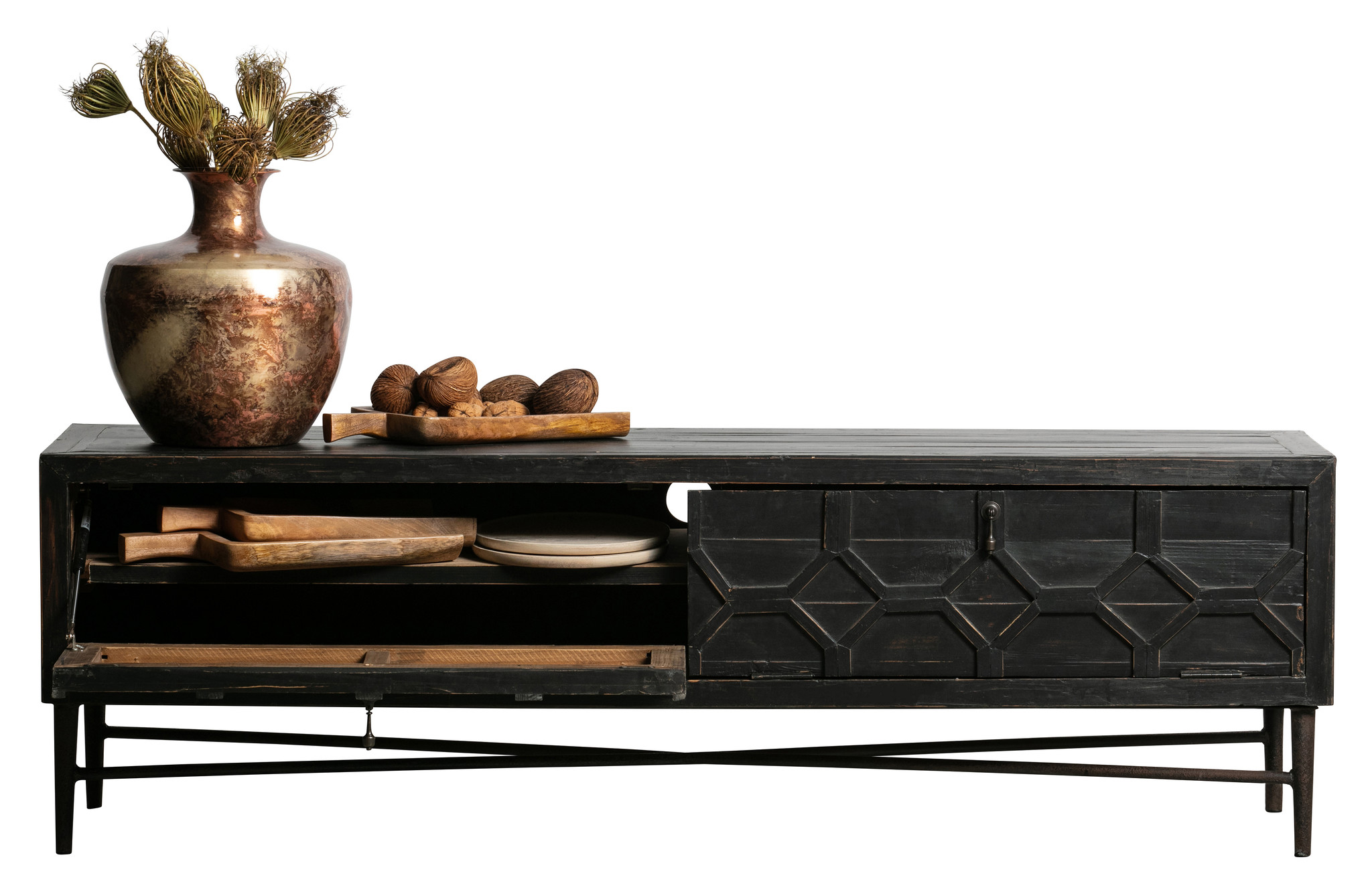 Bequest Tv Meubel Hout Zwart