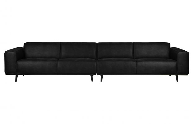 Statement xl 4-zits bank 372 cm suedine zwart