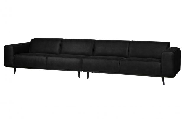 Statement xl 4-zits bank 372 cm suedine zwart