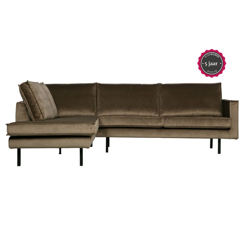 Rodeo Hoekbank Links Velvet Taupe