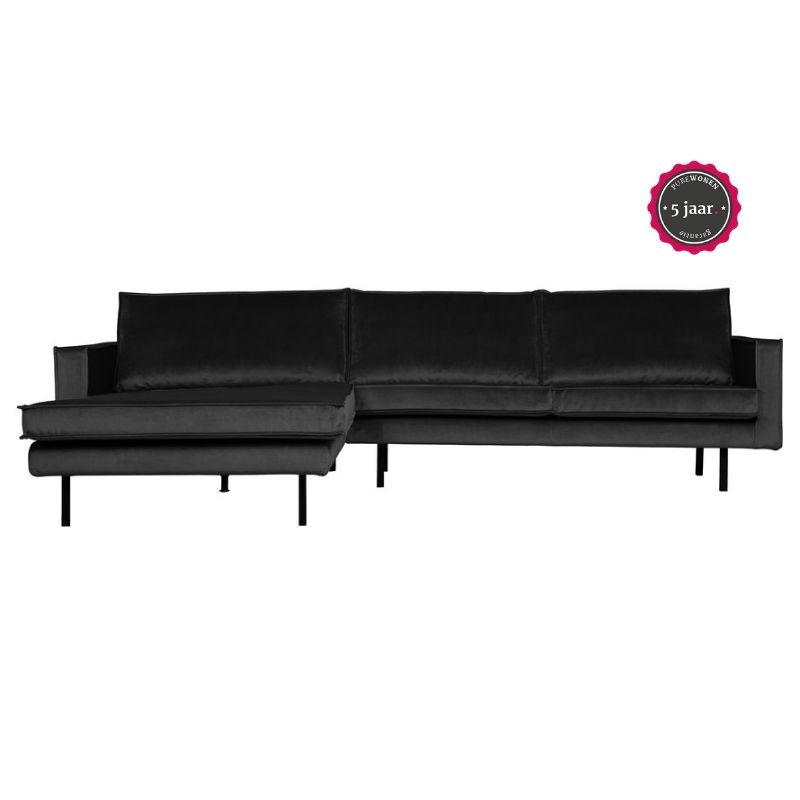 Rodeo Chaise Longue Links Velvet Antraciet