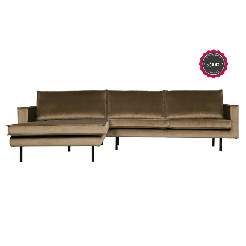 Rodeo Chaise Longue Links Velvet Taupe