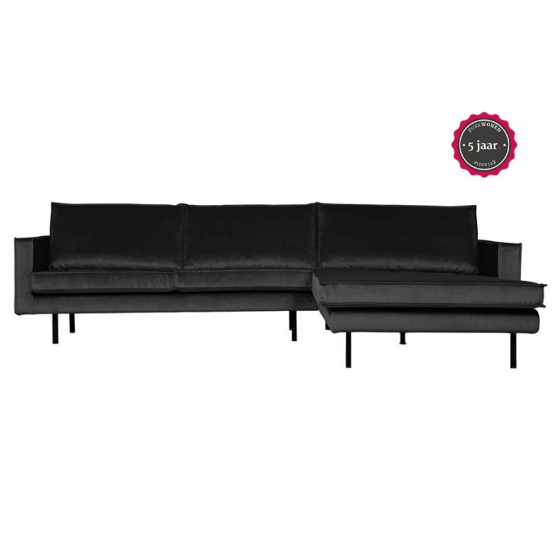 Rodeo Chaise Longue Rechts Velvet Antraciet