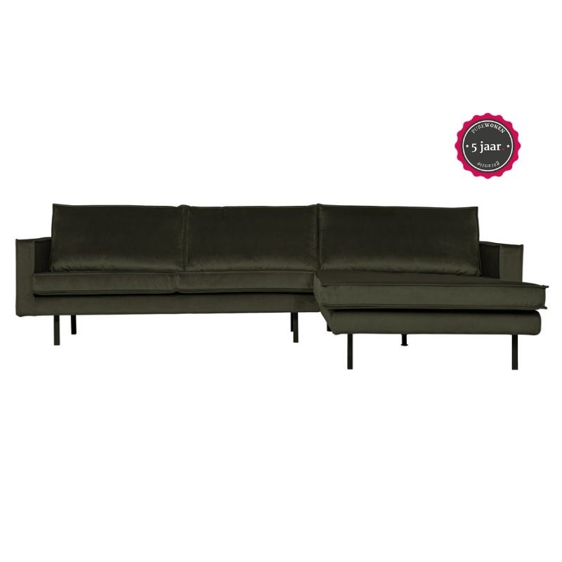 Rodeo Chaise Longue Rechts Velvet Dark Green Hunter