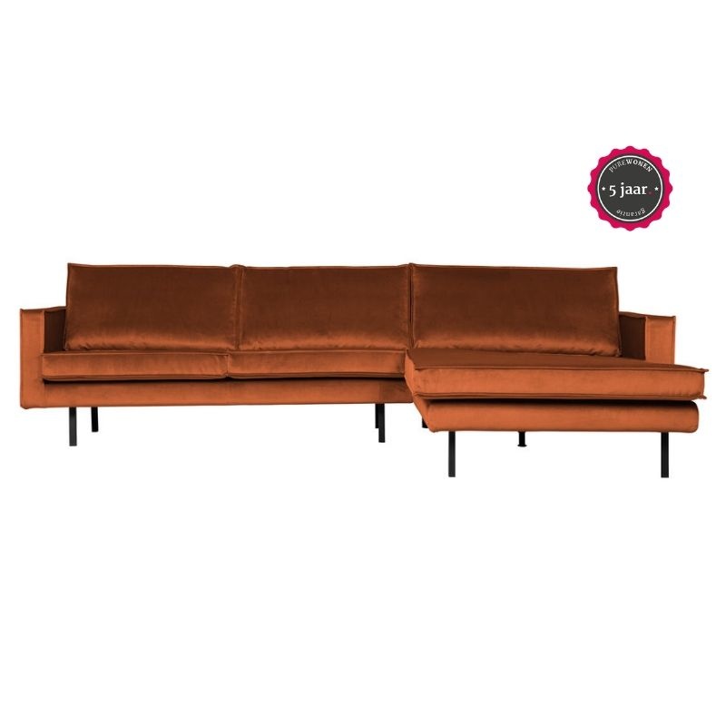 Rodeo Chaise Longue Rechts Velvet Roest