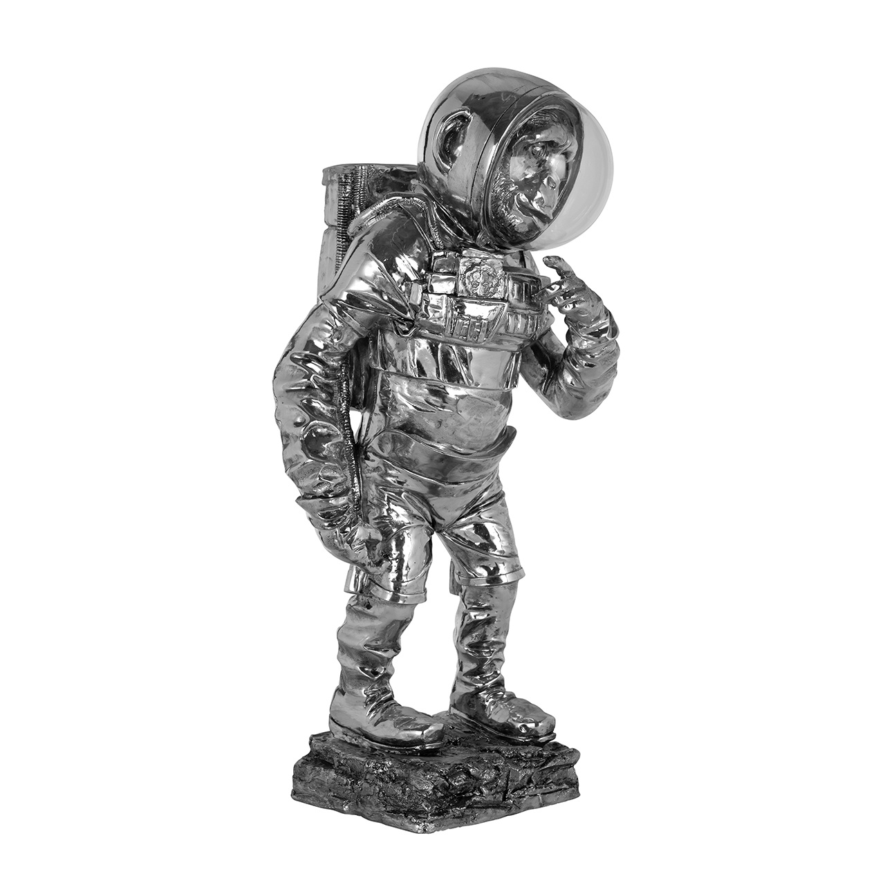 Space Monkey deco object (Zilver)