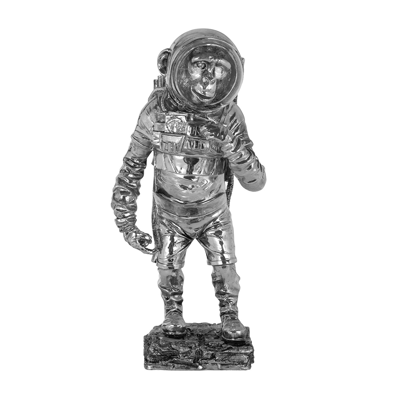 Space Monkey deco object (Zilver)