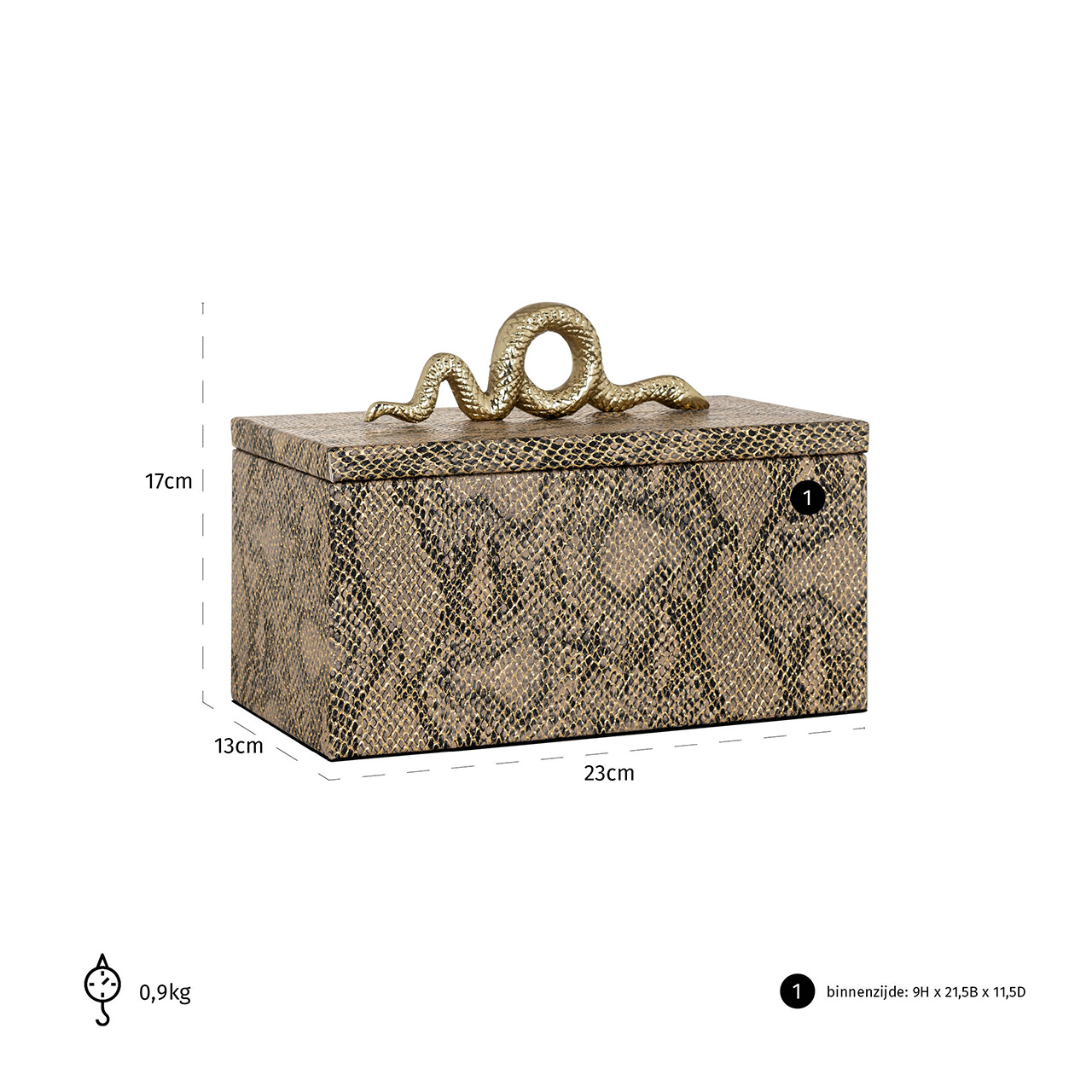 Juwelen box Ruby snake