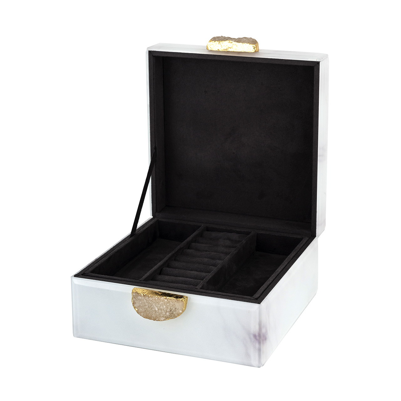Juwelen box Bayou met marmer uitstraling (White)