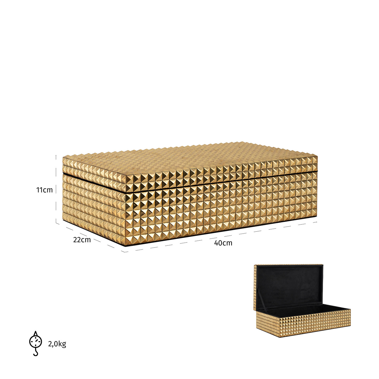 Juwelen box Blaze goud (Goud)