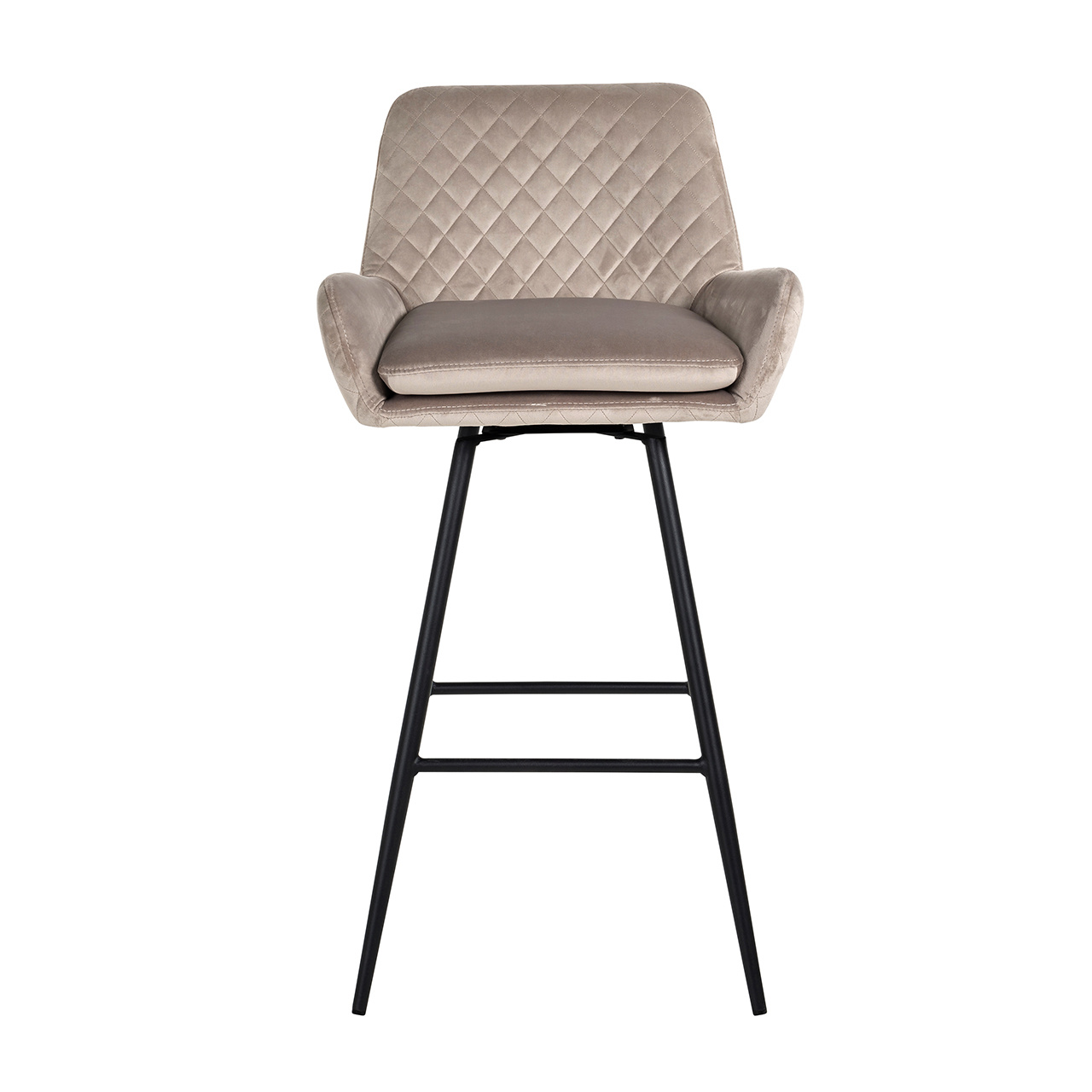 Barstoel Linsey draaibaar Khaki Velvet (Quartz Khaki 903)