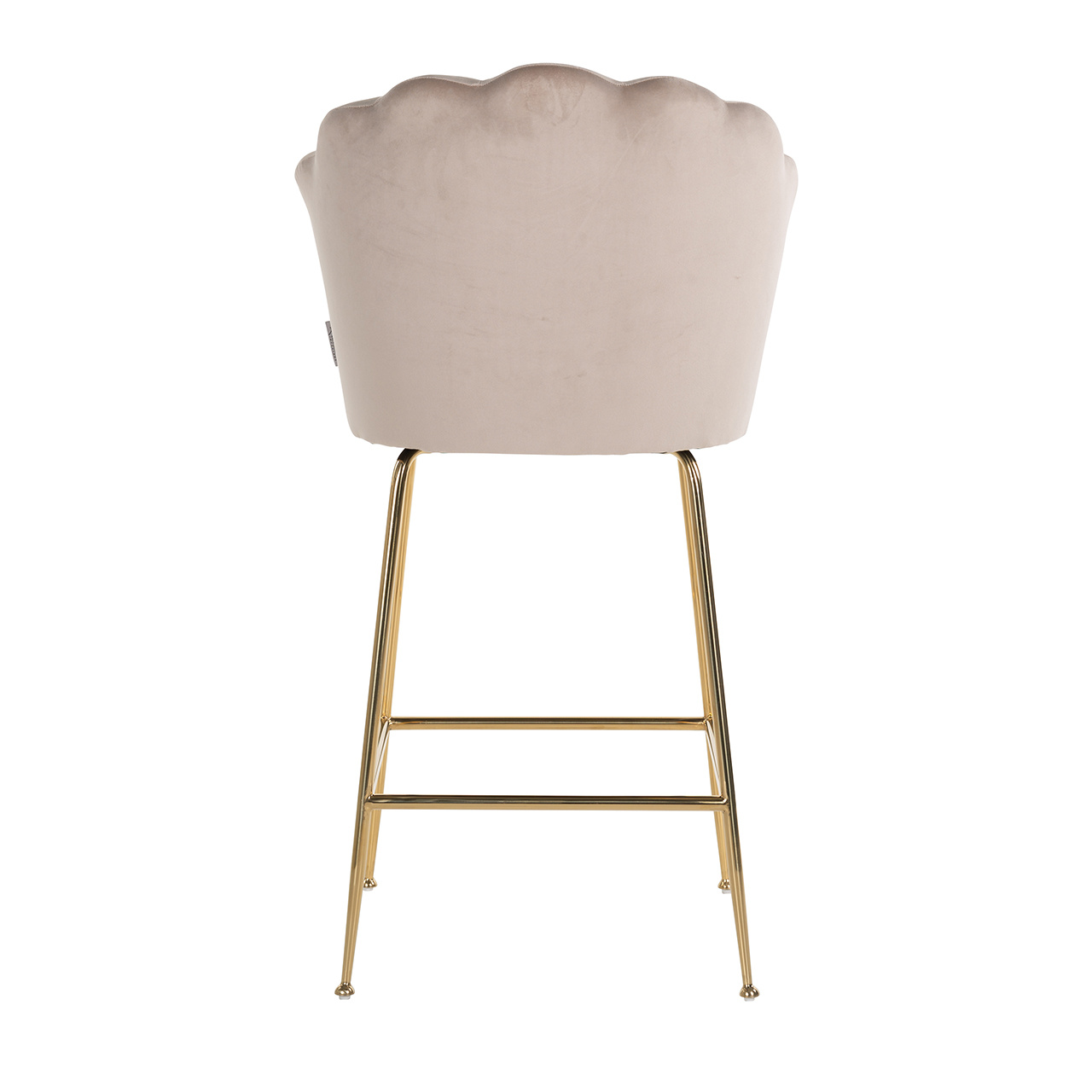Barstoel Pippa Khaki Velvet / gold (Quartz Khaki 903)
