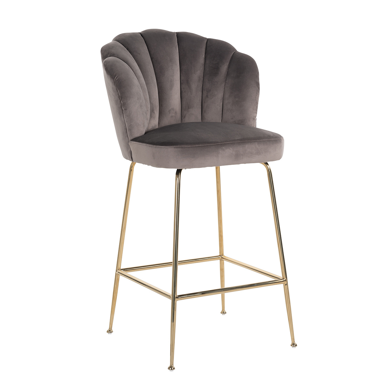 Barstoel Pippa Stone Velvet / gold (Quartz Stone 101)