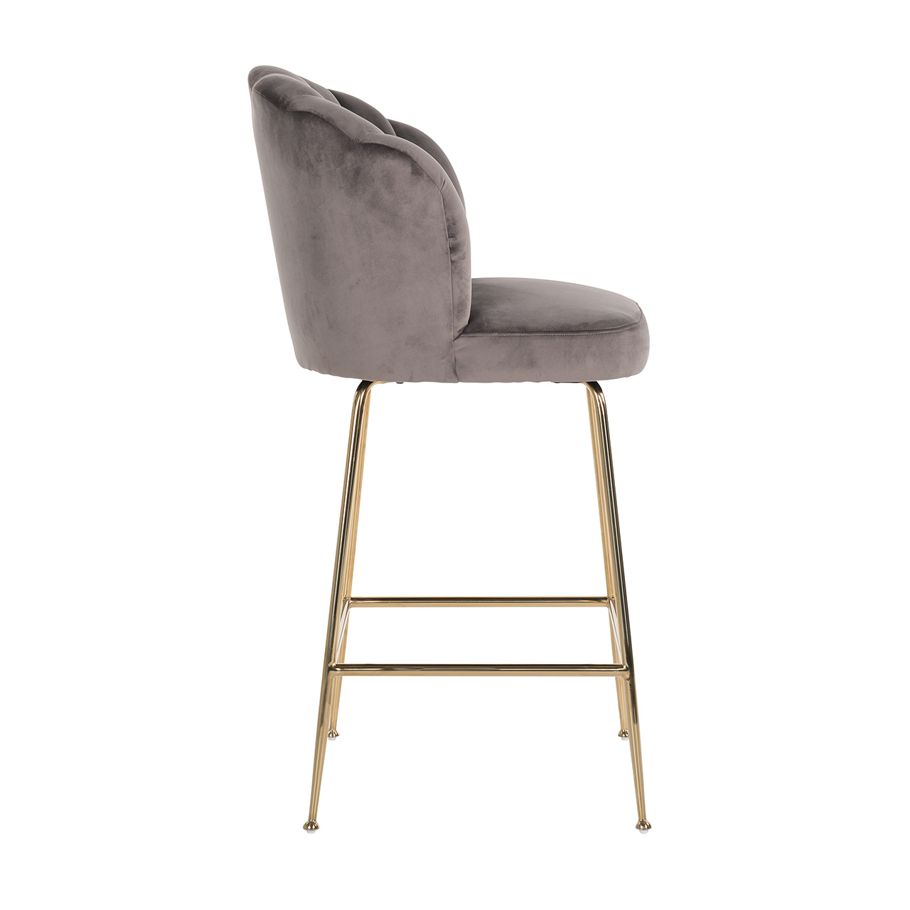 Barstoel Pippa Stone Velvet / gold (Quartz Stone 101)