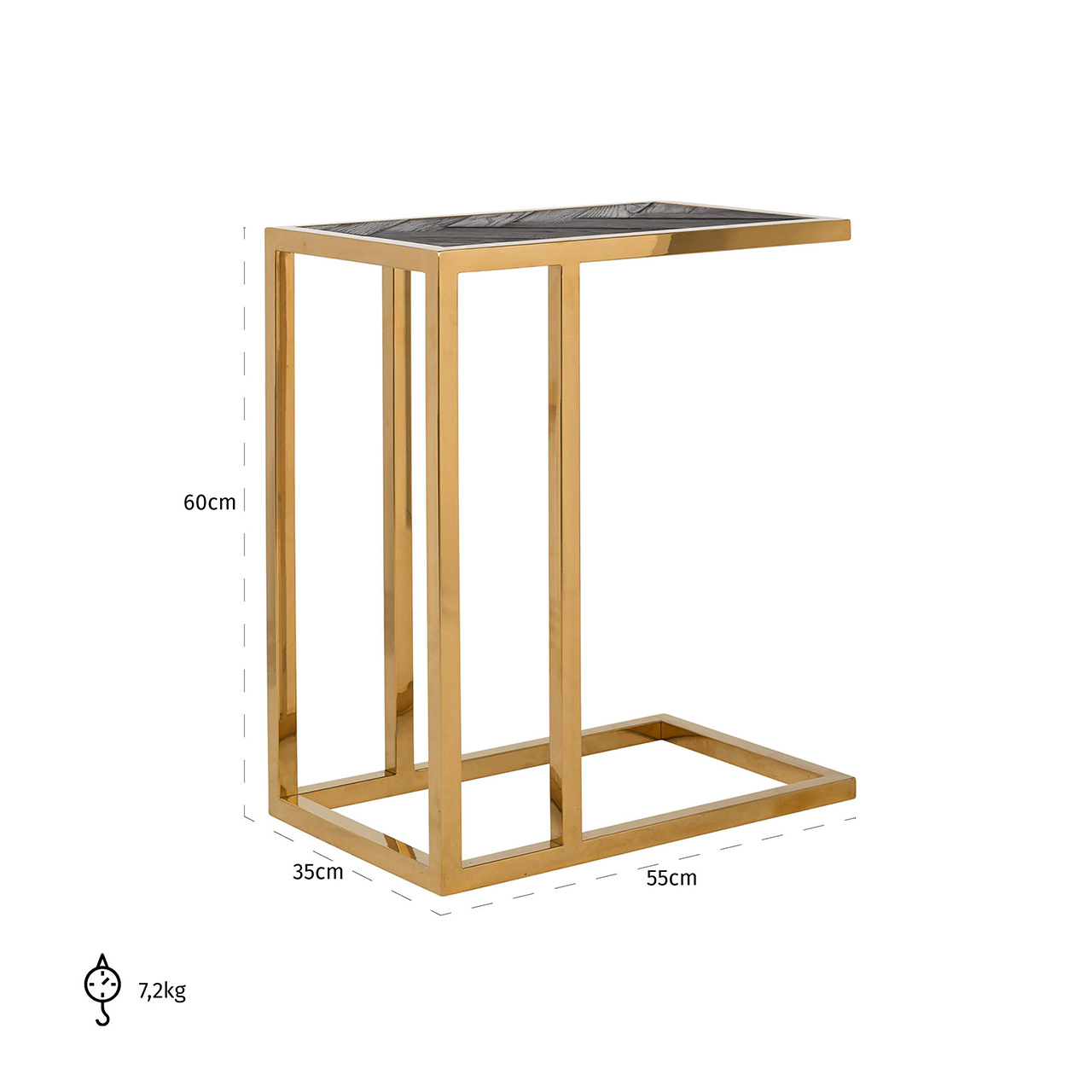Sofa tafel Blackbone gold (Goud)