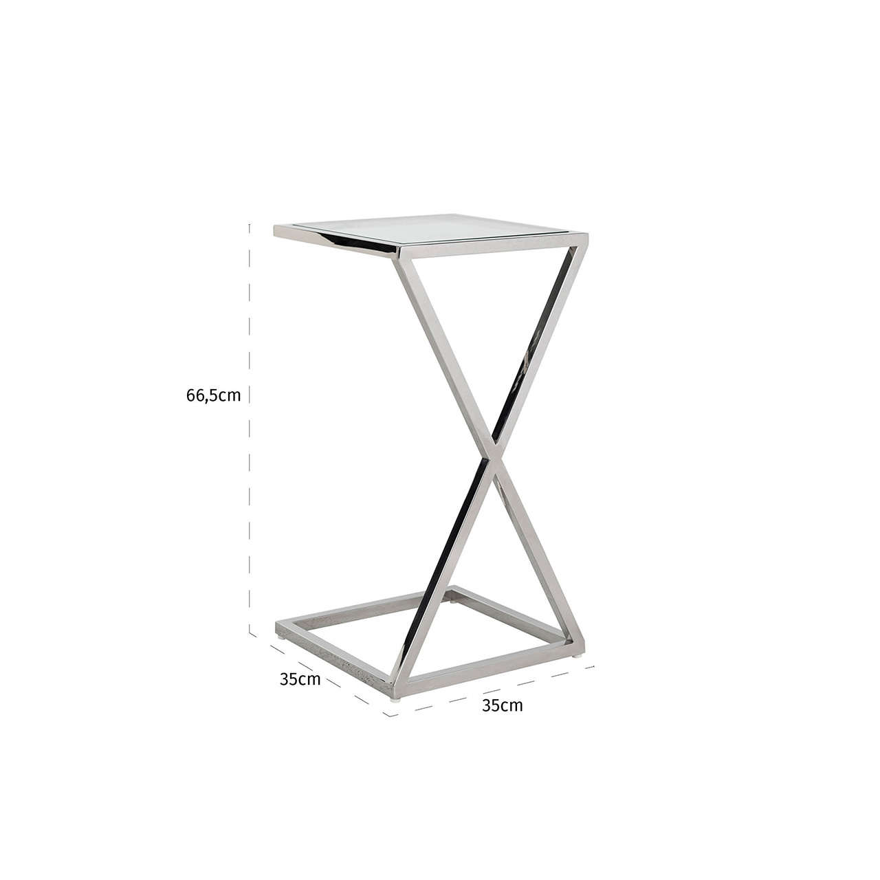 Sofa tafel Paramount (Zilver)