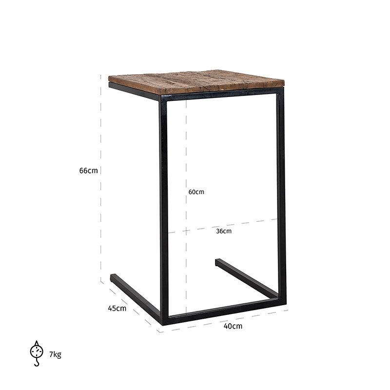 Sofa tafel Raffles, gerecyceld hout