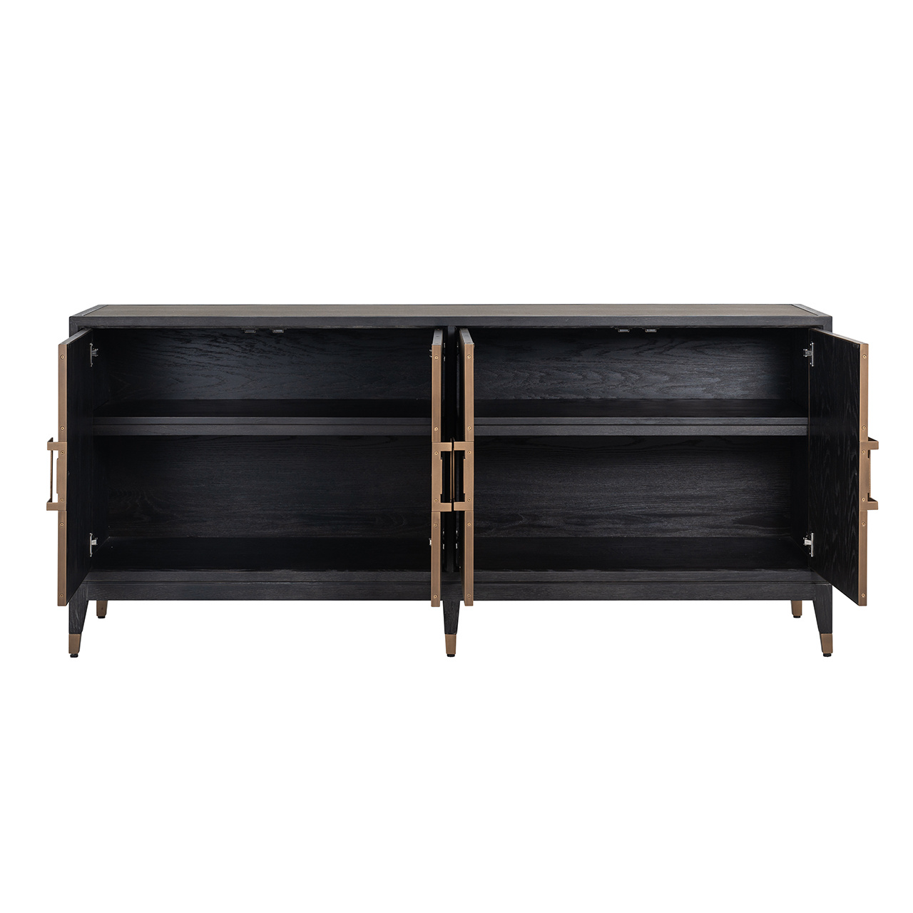 Dressoir Bloomingville 4-deuren shagreen (Goud)