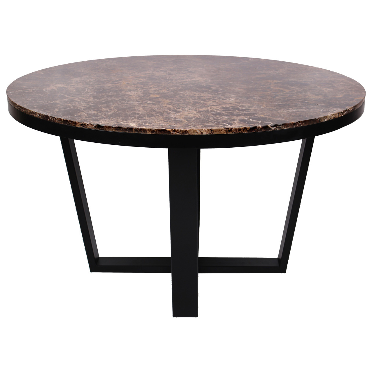 Eettafel Dalton brown emperador rond 130Ø (Bruin)