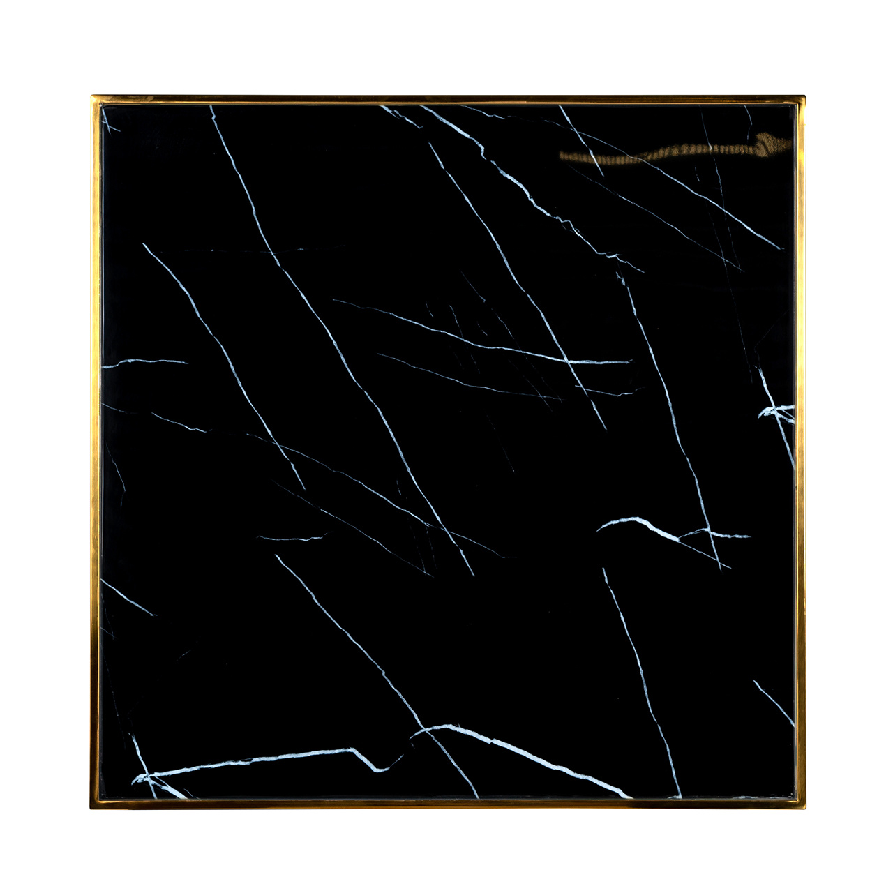 Eettafel Can Roca square black 70x70 (Goud)