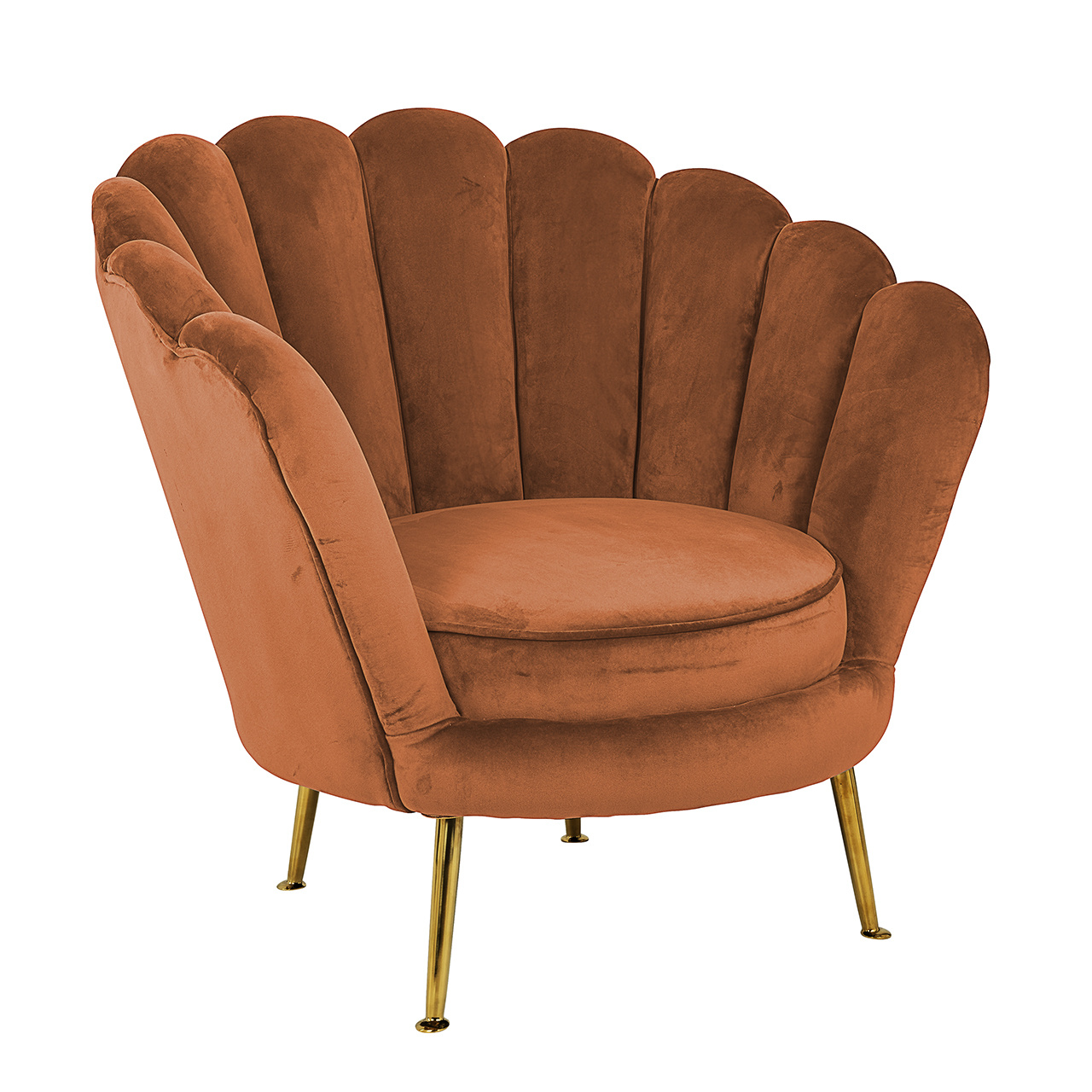Fauteuil Perla Rust Velvet (Quartz Rust 301)