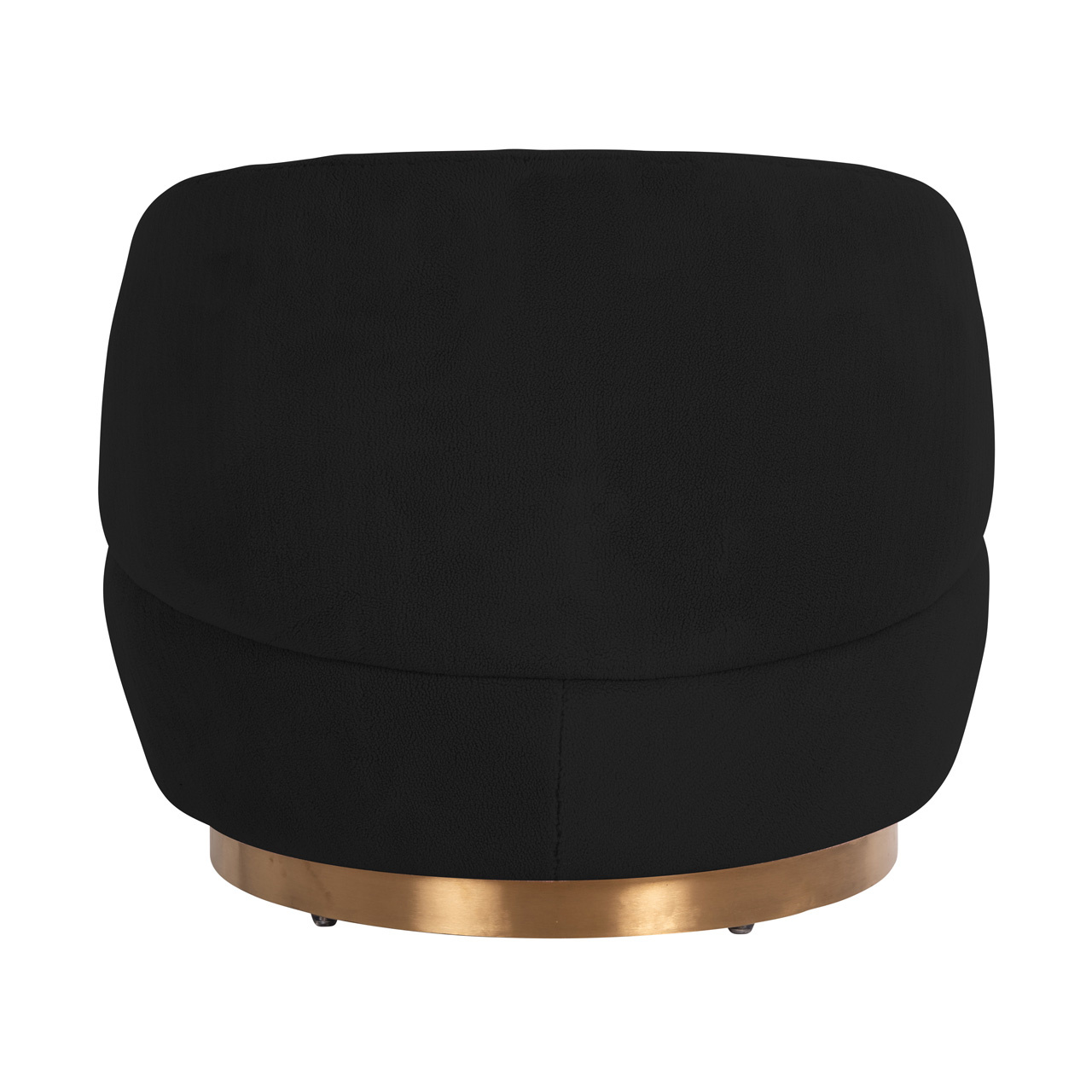 Draaifauteuil Teddy Black Faux sheep / Brushed gold