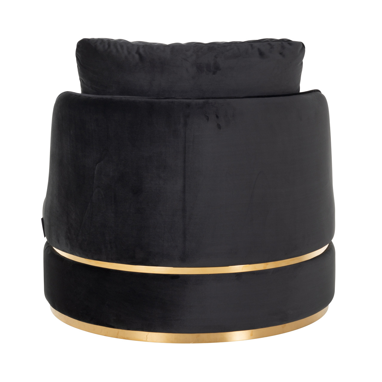 Fauteuil Kylie Antraciet velvet / Brushed gold (Quartz Antraciet 801)