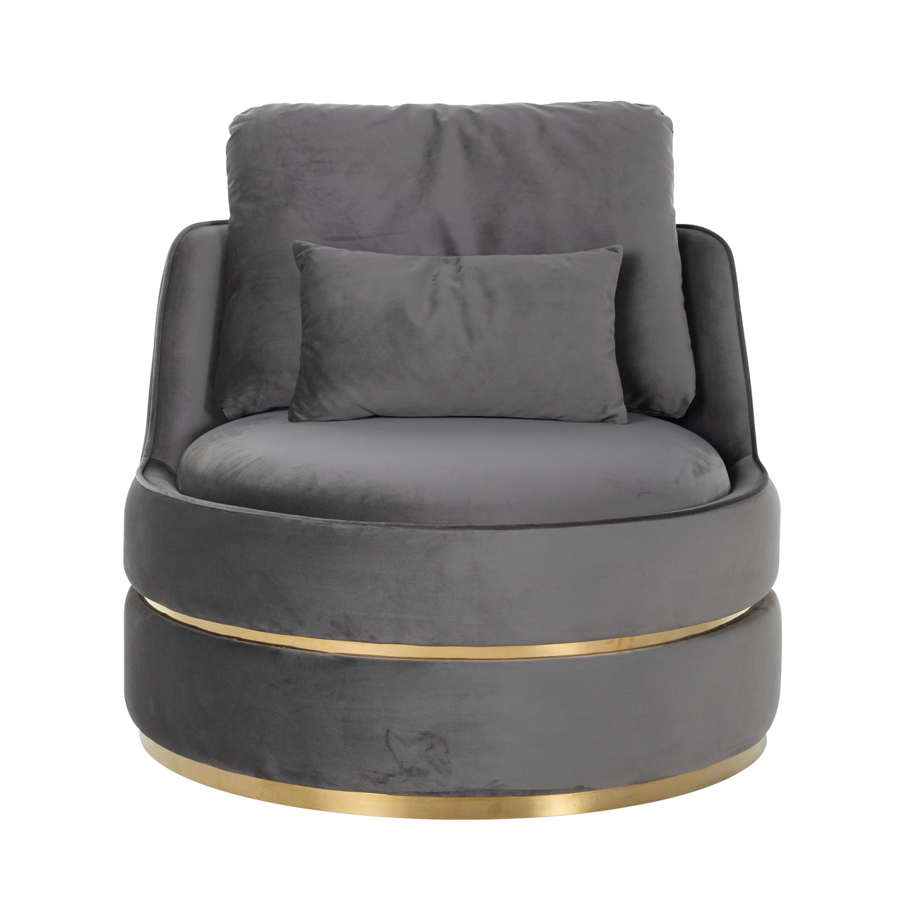 Fauteuil Kylie Stone velvet / Brushed gold (Quartz Stone 101)